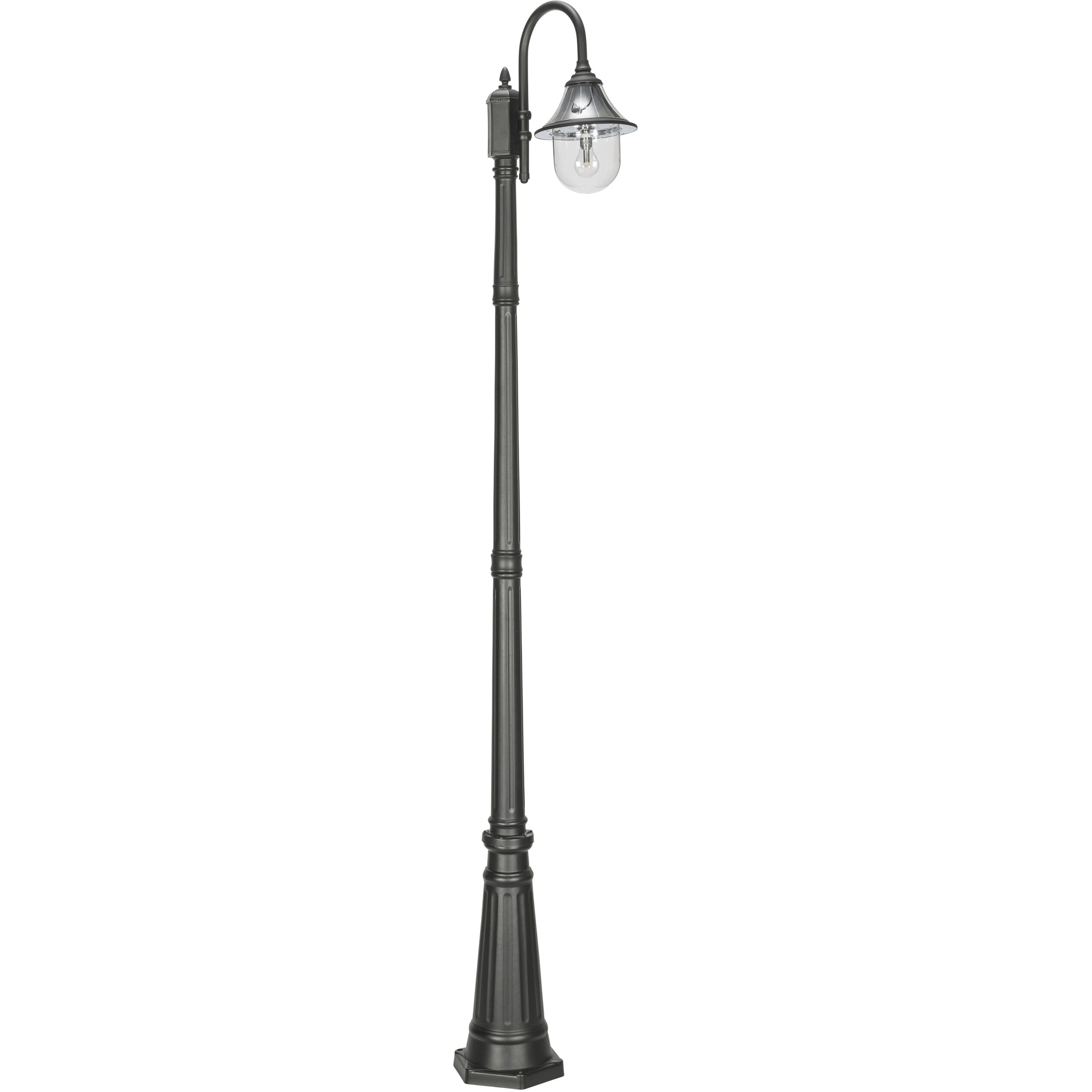 Orion 1 Light 94.63 inch Black Post Light, Solar